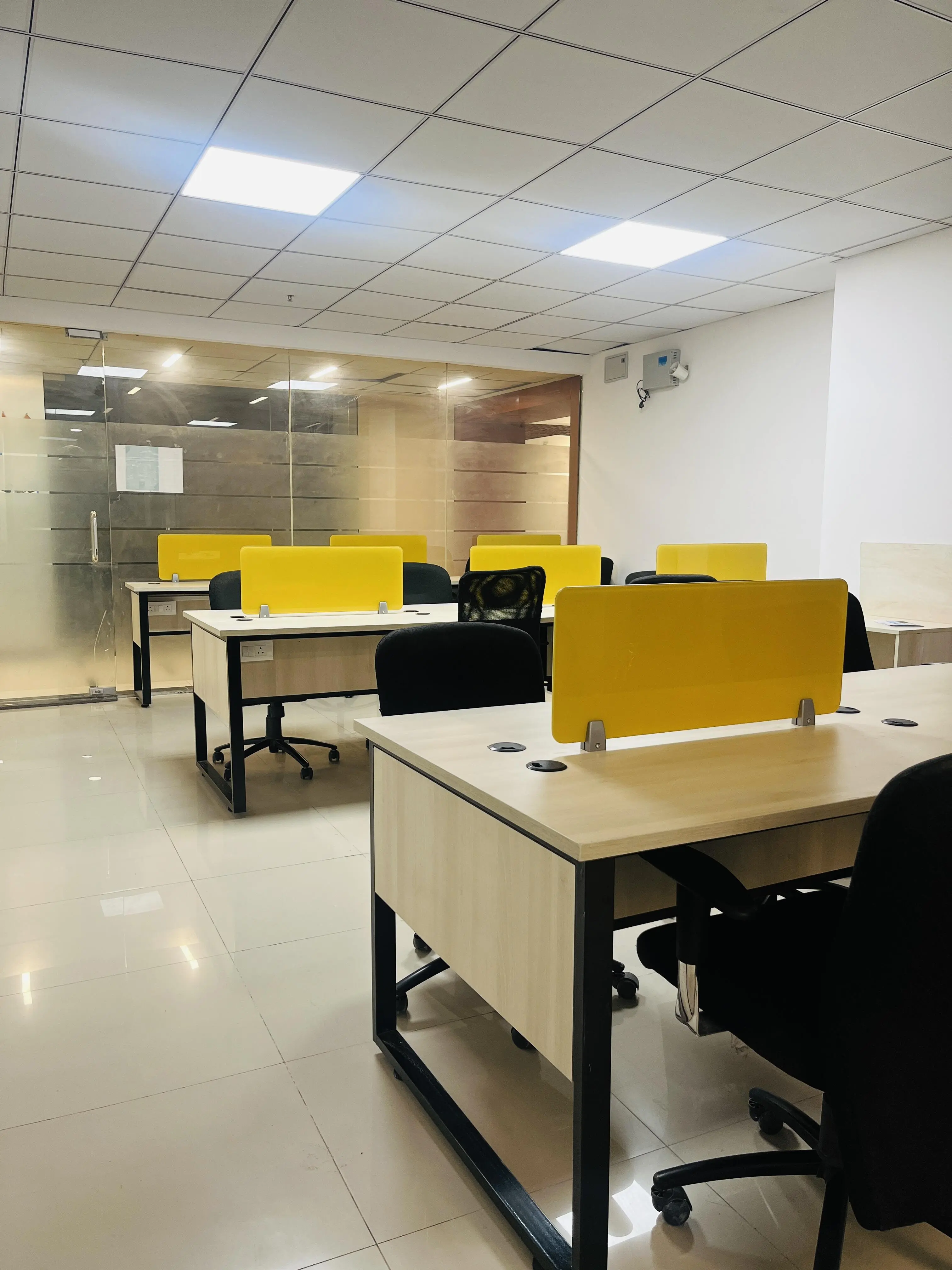 Night time workspace at DevLogic Coworking Pune